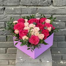 Композиция моя любовь в Лопатино Цветочная композиция из Розы в коробке в Лопатино