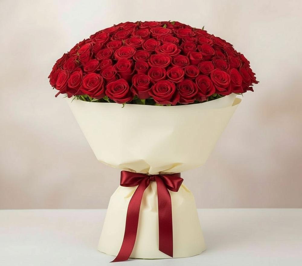 Букет 101 Красная роза Милано в Лопатино