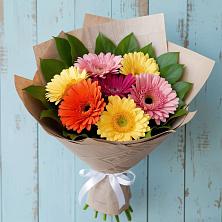 Букет яркий день в Лопатино Букет цветов из:  Герберы в Лопатино
