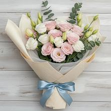 Букет шампанское в Лопатино Букет цветов из:  Лизиантусы в Лопатино