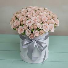 Композиция утонченная красота в Лопатино Цветочная композиция из Розы в шляпной коробке в Лопатино