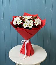 Букет ягоды на снегу в Лопатино Букет цветов из:  Хризантемы в Лопатино