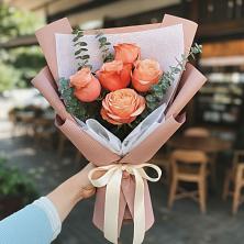 Букет персиковый аромат в Лопатино Букет цветов из:  Розы в Лопатино