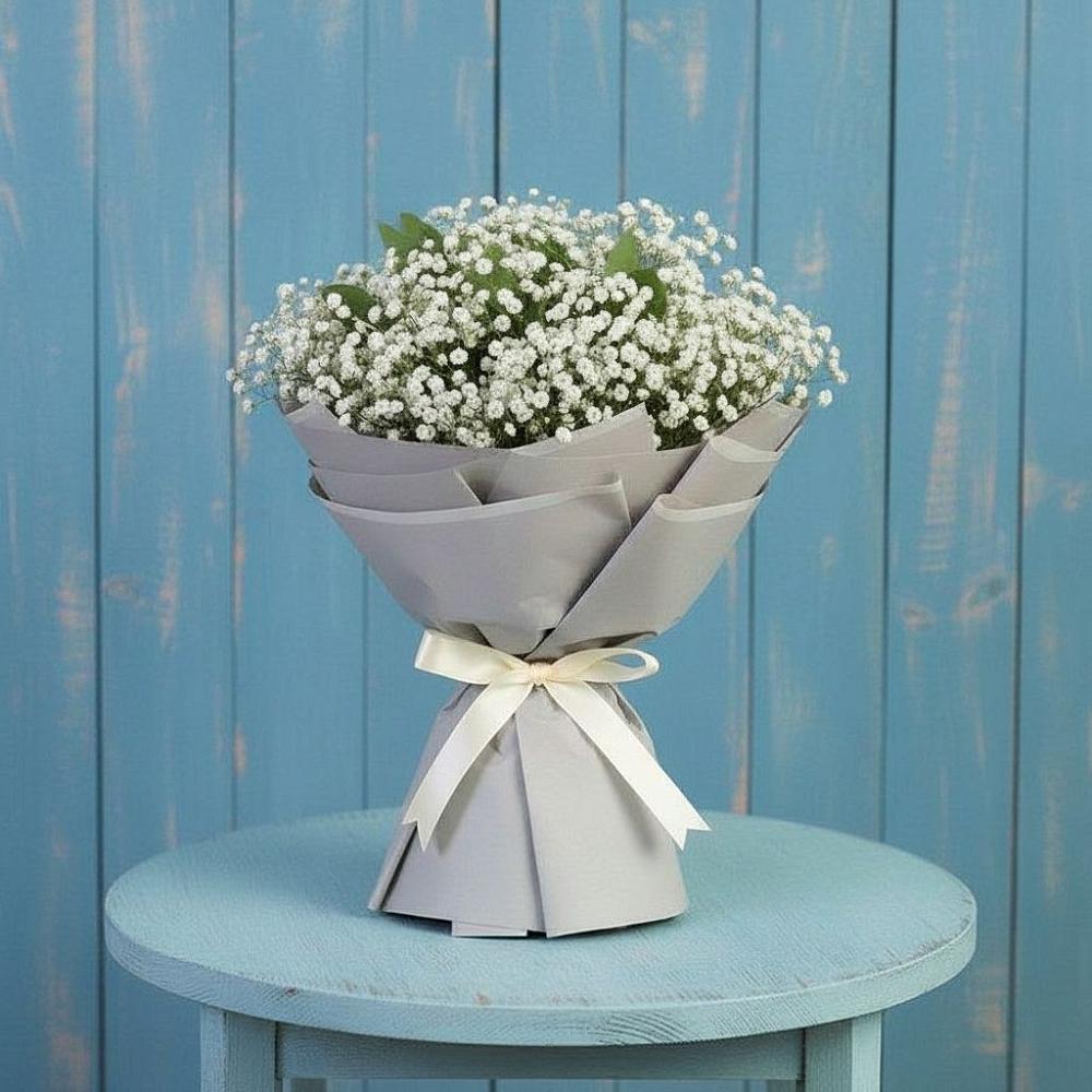 Букет Белые гипсофилы в Лопатино Букет цветов из: Гипсофила в Лопатино