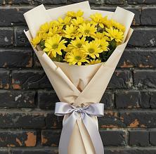 Букет Желтое настроение в Лопатино Букет цветов из:  Хризантемы в Лопатино