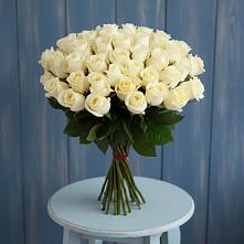 Букет 51 Белая роза Эдлесс Лав в Лопатино