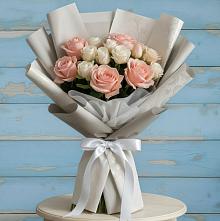 Букет Нежное облако в Лопатино Букет цветов из:  Розы в Лопатино