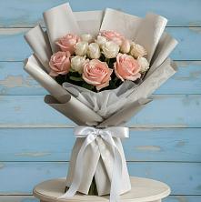 Букет Нежное облако в Лопатино Букет цветов из:  Розы в Лопатино