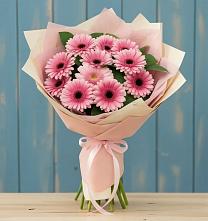 Букет пурпурно-розовый в Лопатино Букет цветов из:  Герберы в Лопатино